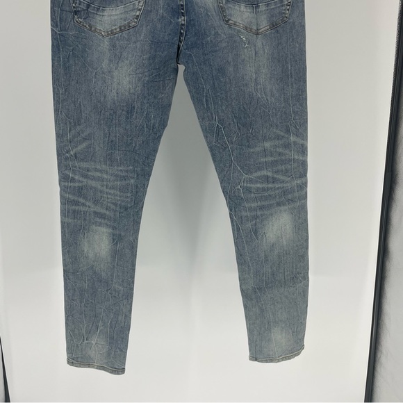 STRIVERS ROW NWT MEN’S SUGAR MAPLE DISTRESSED BLUE DENIM JEANS 40 - Picture 9 of 16